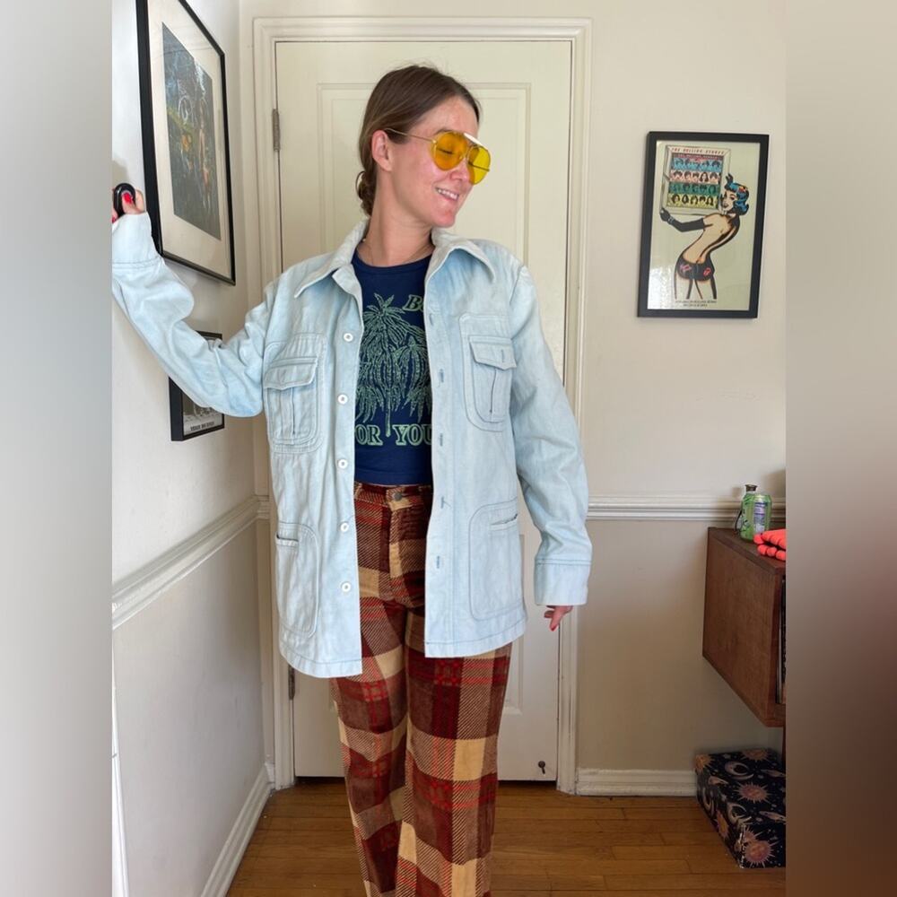 70s Vintage Lee Denim Safari Jacket - Picture 4 of 7
